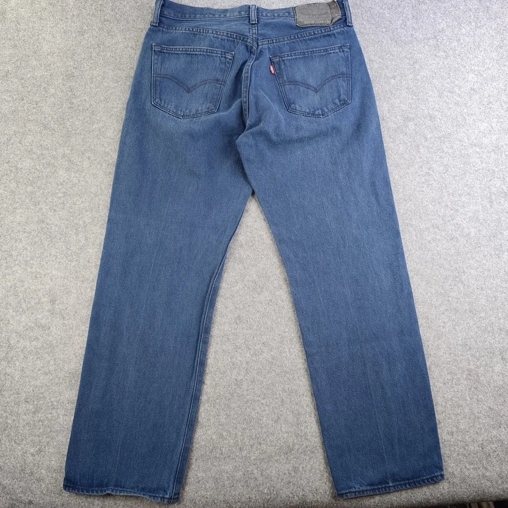 Levis 501xx Jeans 30x27 (Tag 34x30) Medium Wash Button Fly Straight Leg Denim